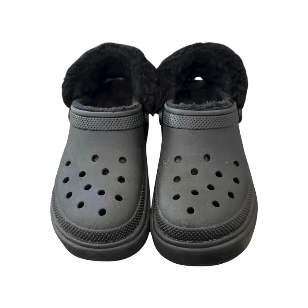 Crocs Mammoth EVO Clog Black Black Fleece Lined M8 W10 Style 12878